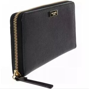Kate Spade | La Casita Neda Lacey Wallet | Black Leather Gold Hardware